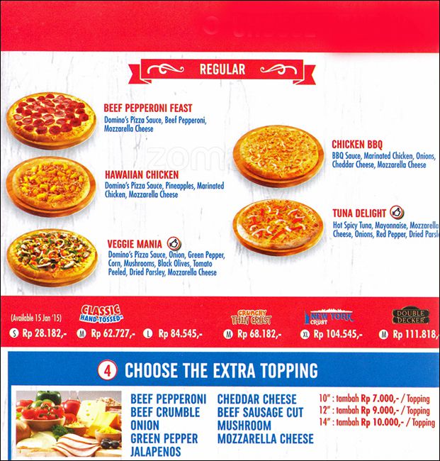 Harga Menu Domino Pizza Indonesia Delivery Terbaru 2017