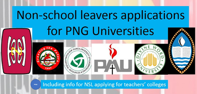 UPNG non school leavers application form 2023