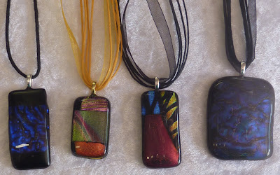 Dichroic Glass Pendants pic 1