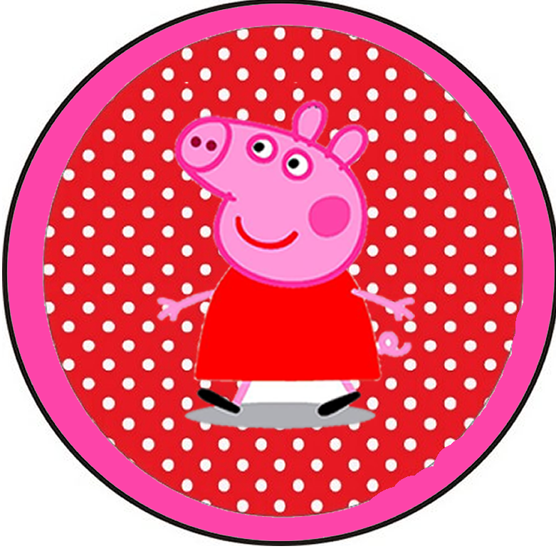 Peppa Pig in Red Toppers or Free Printable Candy Bar Labels.