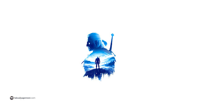 The Witcher Geralt Double Exposure 4K HD Wallpaper