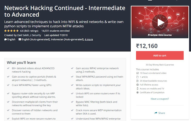 Download Udemy - Network Hacking Continued - Intermediate to Advanced