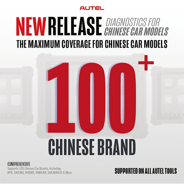 Autel MaxiSys Expands Chinese cars to 103 Brands