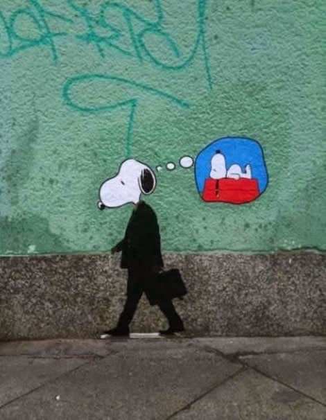 Me too, Snoopy. Me too... :( #Graffiti #Art #Street #Urban #Cartoon