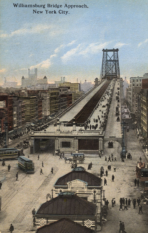 36 Amazing Historical Pictures. #9 Is Unbelievable - Williamsburg Bridge Approach, New York City. Bridge opened Dec. 19, 1903.