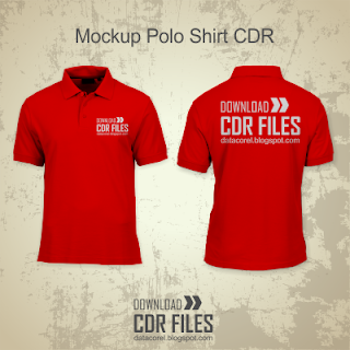 Download Mockup Red Polo Shirt CDR File Free | Design Corel