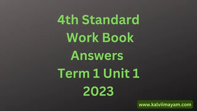 4th Ennum Ezhuthum Work Book Answers Term 1 Unit 1 2023