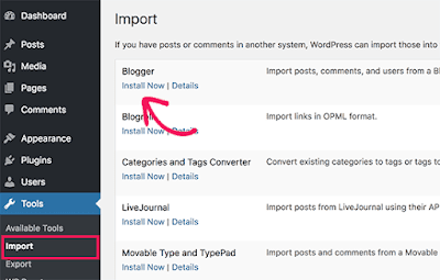 How to Export Content Pages Posts From Wordpress To Blogger