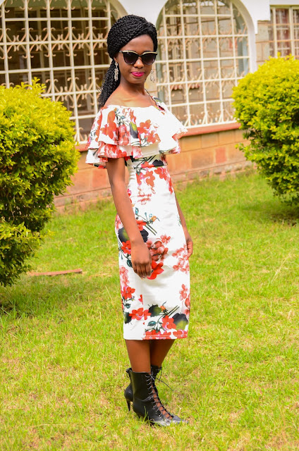 How You Can Wear A Floral Off-Shoulder Bodycon Dress