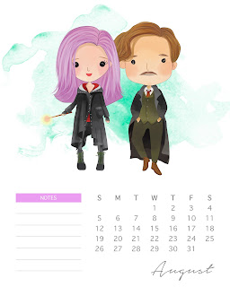 Calendario 2018 de Harry Potter para Imprimir Gratis.
