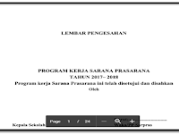 PROGRAM KERJA BIDANG SARANA PRASARANA TERBARU 2017-2018