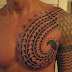 Traditional Men Chest Tattoo Tribal Patterns