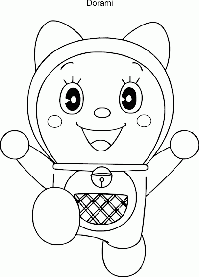 Mewarnai Gambar Dorami Adik Doraemon Contoh Anak PAUD