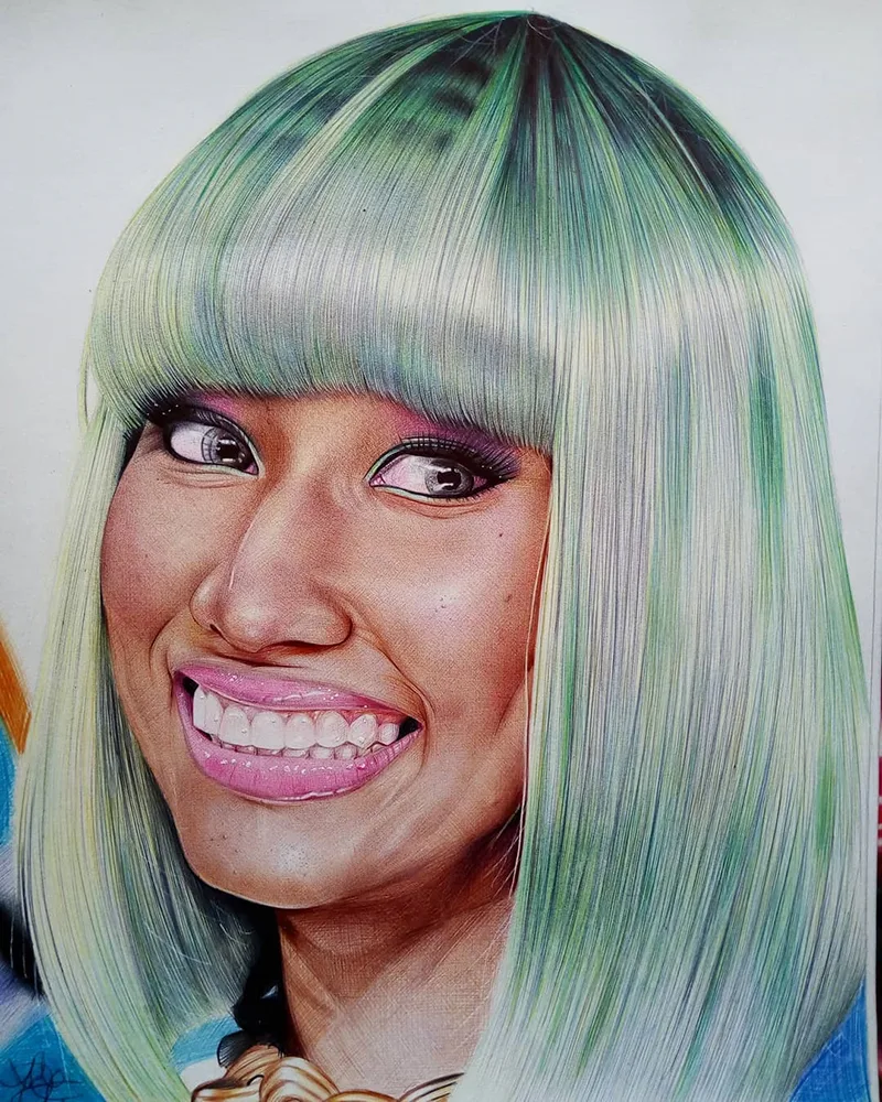 Nicki Minaj ballpoint pen artwork