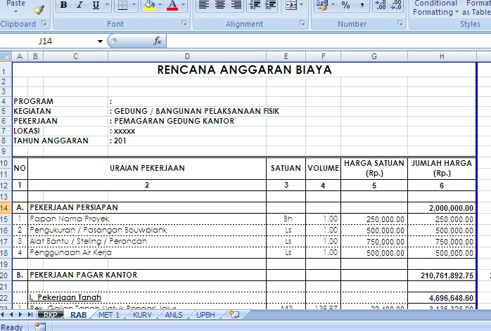 CONTOH RAB PAGAR KANTOR: CONTOH RAB PAGAR GEDUNG KANTOR