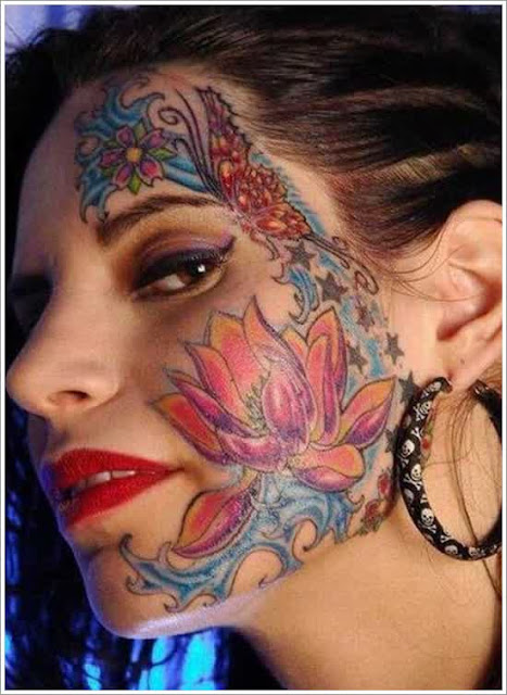 female face tatoo