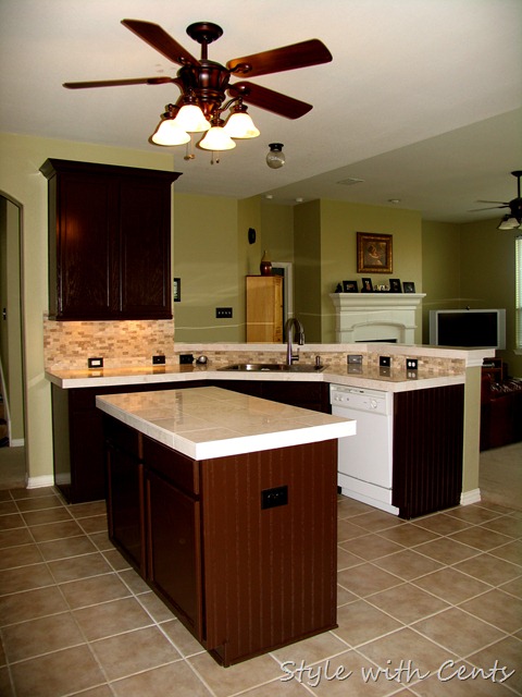 $750 total kitchen remodel sherwin williams turkish coffee bead board cabinets 3