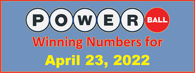 PowerBall Winning Numbers for Saturday, April 23, 2022