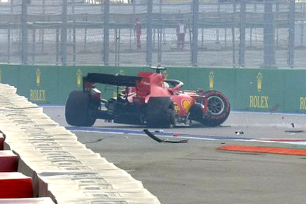 Fórmula 1: Se accidentó Vettel y Leclerc casi choca a su compañero en la clasificación en Rusia