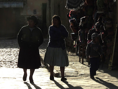 Personas en Ollantaytambo