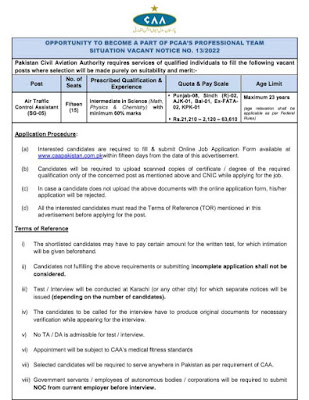 Civil Aviation Authority (CAA) Air Traffic Control Assistant Jobs Apply Online