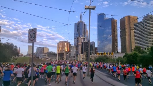 Heading up Batman Avenue towards the city