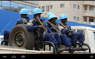 UN Minusca peacekeepers. File photoImage copyrightAFP