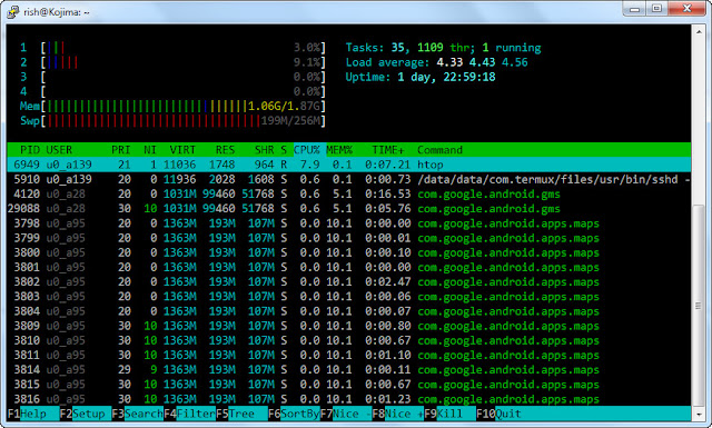 Turn your phone into a hacking machine - Device statistics