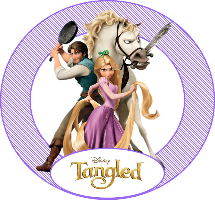 Tangled Party  Toppers or Free Printable Candy Bar Labels.