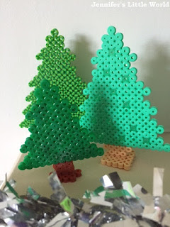 Hama bead Christmas forest decoration