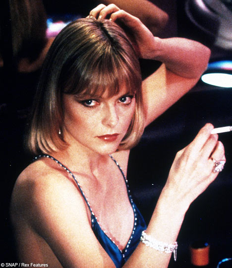 in Scarface as portrayed by the eternally beautiful michelle pfeiffer