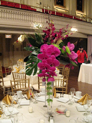  off the large purple orchids blossoms This wedding reception was held 
