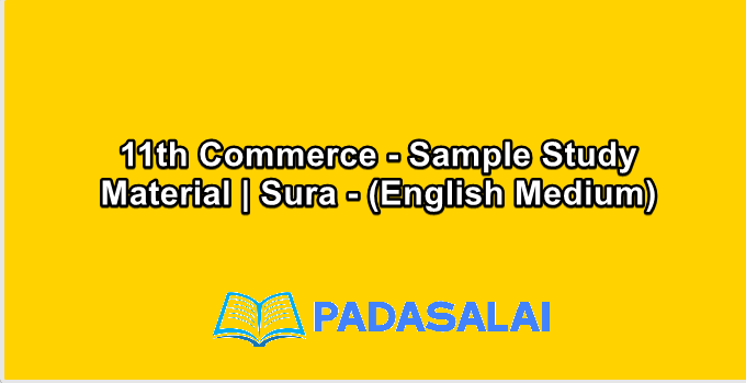 11th Commerce - Sample Study Material | Sura - (English Medium)