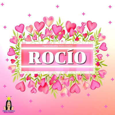 Solapín para imprimir - Nombre Rocío