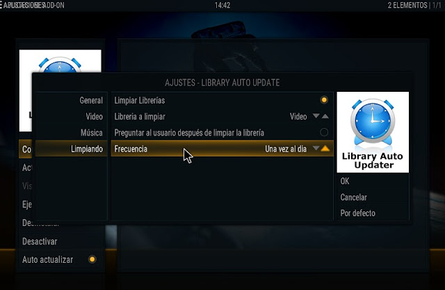addon library auto update de kodi