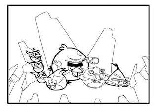 Angry Birds Space Coloring Pages