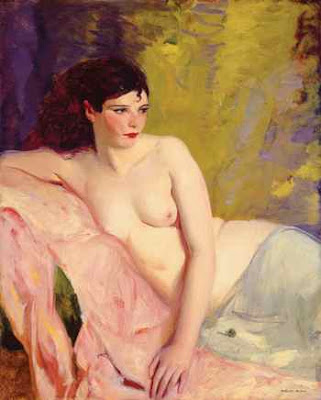 In the painting of Betalo nude above, also from 1916, Henri surrounds his 