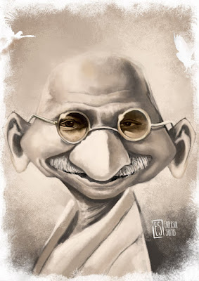 Funny Mahatma Gandhi by endarte on DeviantArt