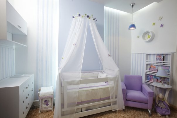 DORMITORIO PARA BEBES EN BLANCO - CAMA CUNA BLANCO - HABITACION PARA BEBES EN BLANCO