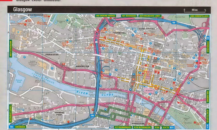 Map of Glasgow, Scotland