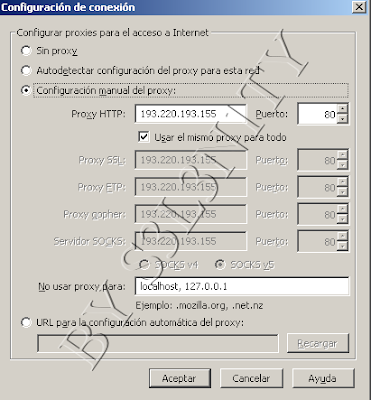  configuracion proxy FF