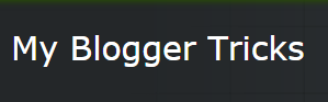 Blog Title written in Textual form
