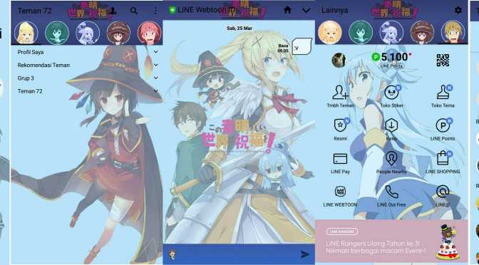 Download Tema Line Anime KONOSUBA Gratis - Download Game 