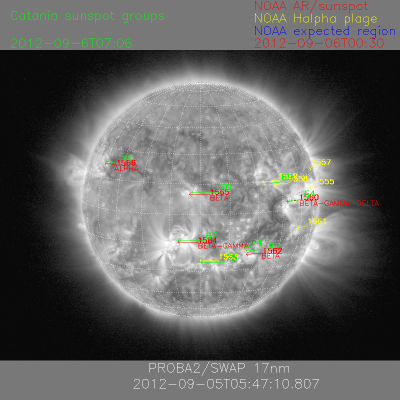 MANCHAS SOLARES 06 DE SEPTIEMBRE 2012