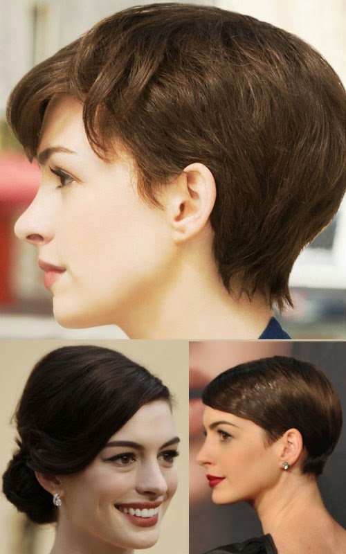 Anne Hathaway hair and makeup