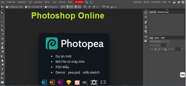 Photoshop Online Web | Công cụ chỉnh sửa ảnh trực tuyến miễn phí a