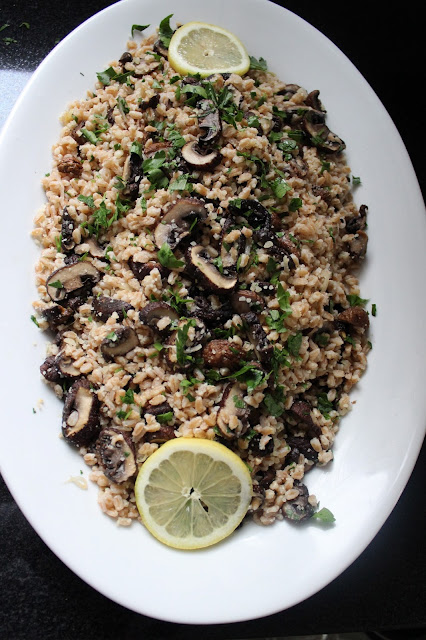 Roasted Mushroom farro Salad