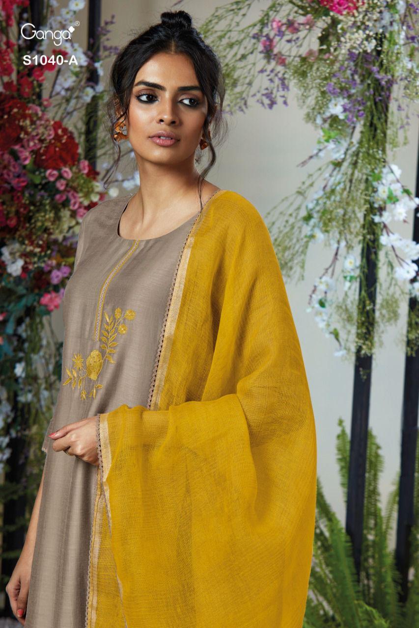 Ganga Vanya 1040 Designer Dress Material Catalog Lowest Price