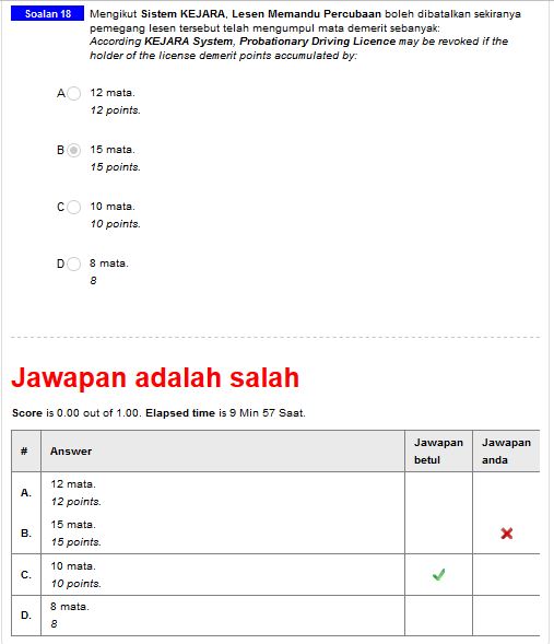 Ujian JPJ KPP01 Online Theory Test (Tips Lulus Ujian Lesen 