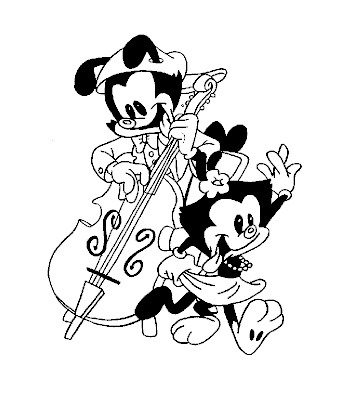 Dibujo de animaniacs Wakko y Dot para colorear